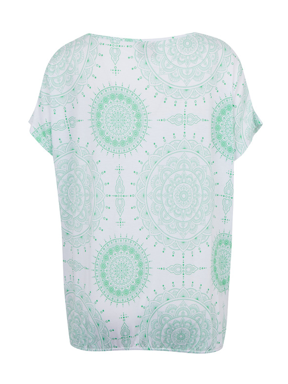 Sam 73 Bela in zelena ženska majica SAM73 Taurus