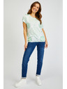 Sam 73 Bela in zelena ženska majica SAM73 Taurus