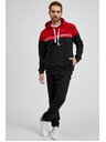 Sam 73 Rdeče-črna moška majica s kapuco SAM73 Aquamarine