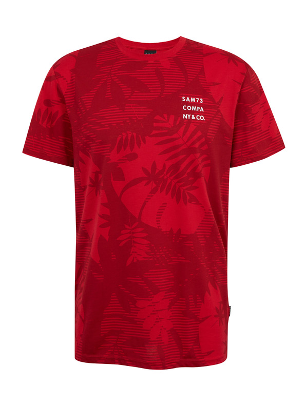 Sam 73 Rdeča moška majica z vzorcem SAM73 Sculptor