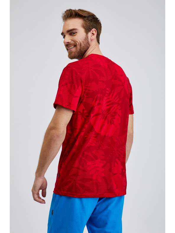Sam 73 Rdeča moška majica z vzorcem SAM73 Sculptor