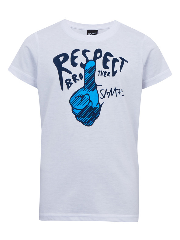 Sam 73 Bela fantovska majica s potiskom SAM73 Scutum