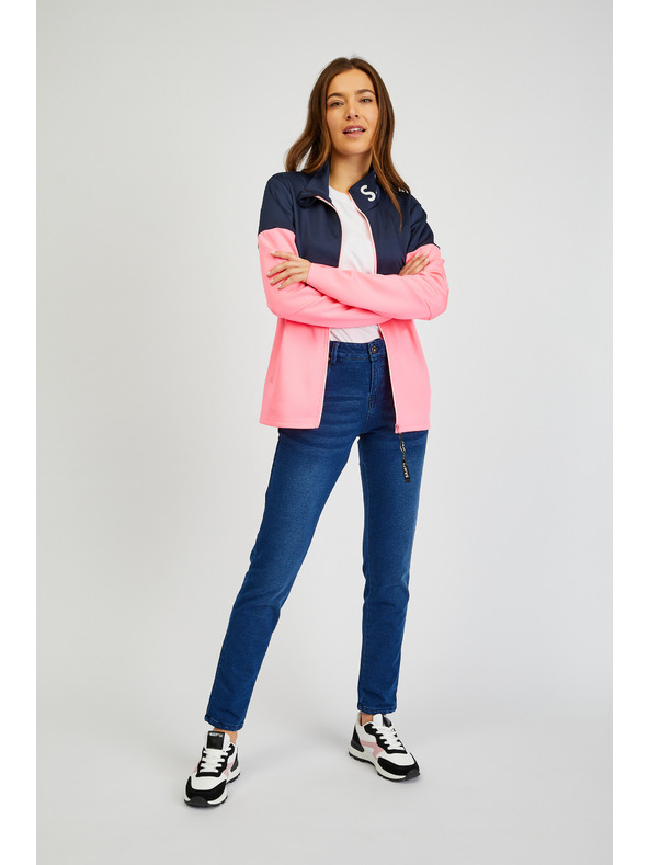 Sam 73 Modra in roza ženska jopa z zadrgo SAM73 Octans