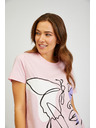 Sam 73 Roza ženska majica s potiskom SAM73 Musca