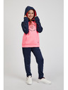 Sam 73 Modra in roza dekliška jopa s kapuco SAM73 Draco
