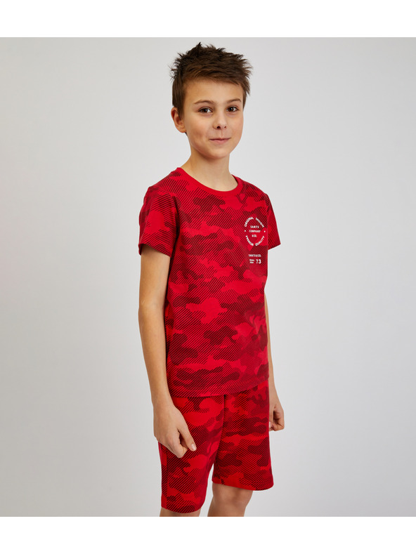 Sam 73 Rdeča fantovska bombažna vojaška majica SAM73 Hydrus