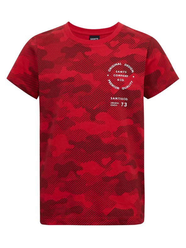 Sam 73 Rdeča fantovska bombažna vojaška majica SAM73 Hydrus
