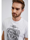 Sam 73 Bela moška bombažna majica s potiskom SAM73 Almandit