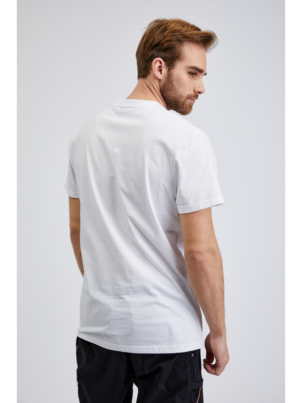 Sam 73 Bela moška bombažna majica s potiskom SAM73 Almandit