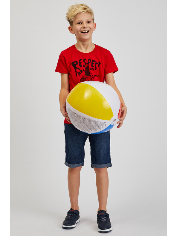 Sam 73 Rdeča deška majica s potiskom SAM73 Scutum