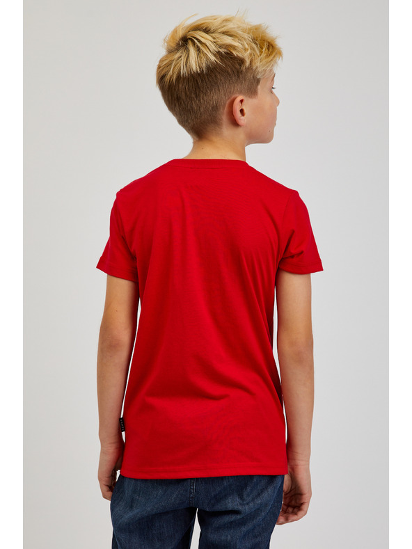 Sam 73 Rdeča deška majica s potiskom SAM73 Scutum