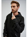 Sam 73 Črna moška jopa s kapuco na zadrgo SAM73 Beryl