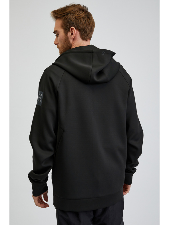 Sam 73 Črna moška jopa s kapuco na zadrgo SAM73 Beryl
