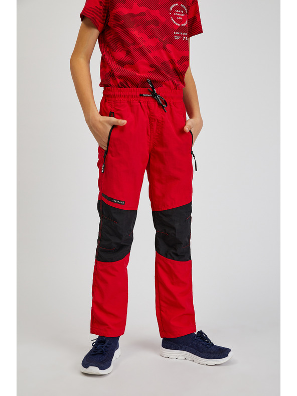 Sam 73 Črno-rdeče otroške športne hlače SAM73 Jonathan