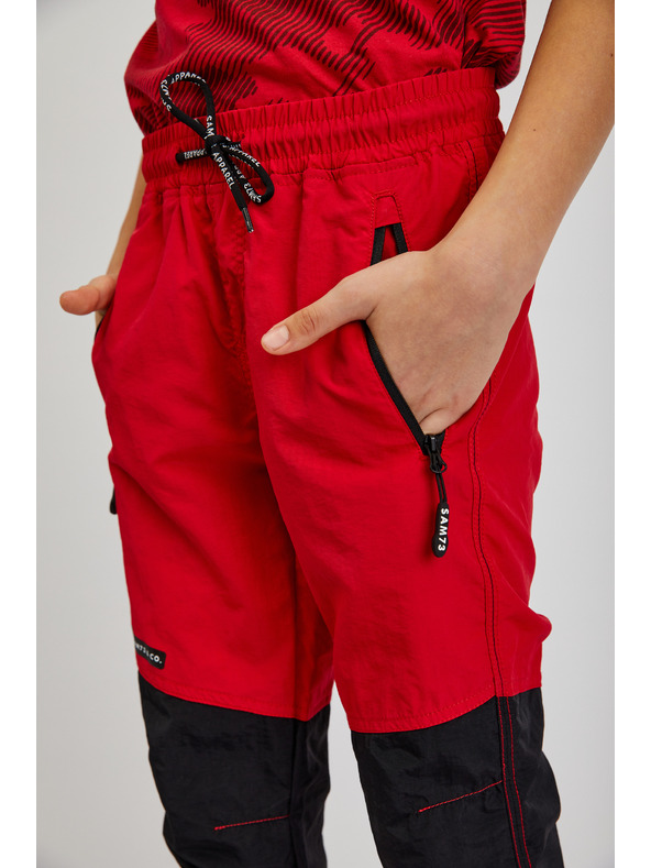 Sam 73 Črno-rdeče otroške športne hlače SAM73 Jonathan