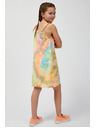 Sam 73 Zelena in rumena dekliška vzorčasta poletna obleka SAM73 Equuleus