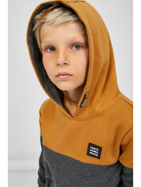 Sam 73 Siva in rjava fantovska jopa s kapuco SAM 73 Sall