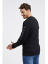 Sam 73 Črna moška majica z dolgimi rokavi SAM 73 Regulus