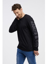 Sam 73 Črna moška majica z dolgimi rokavi SAM 73 Regulus