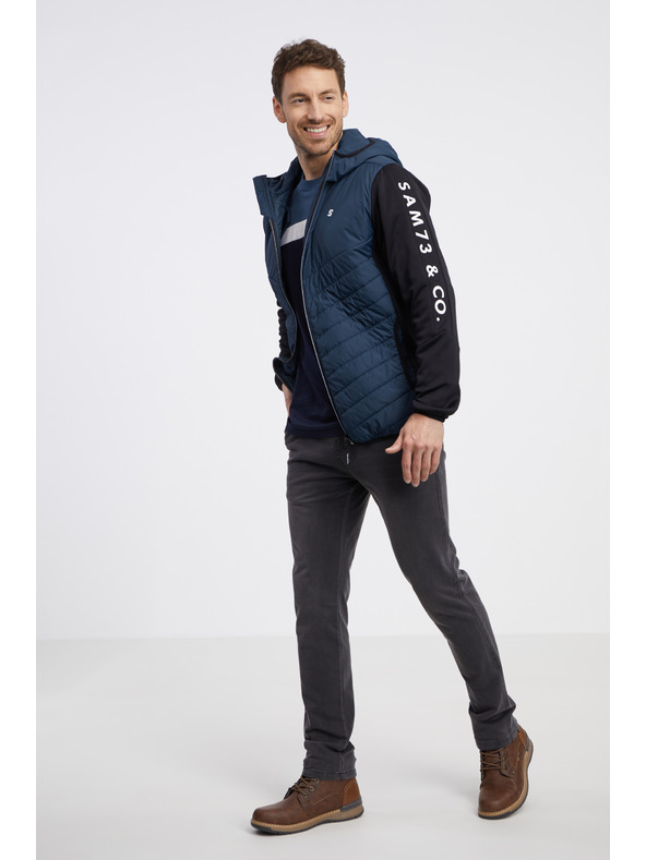 Sam 73 Temno modra moška lahka prešita jakna SAM 73 Travis