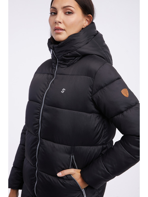 Sam 73 Črn ženski zimski prešiti plašč SAM 73 Hedvika