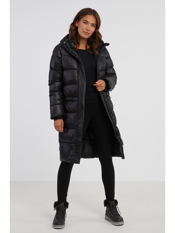 Sam 73 Črn ženski zimski prešiti plašč SAM 73