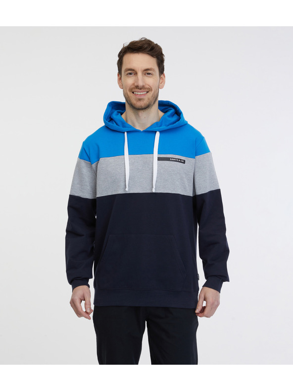 Sam 73 Modro-črna moška jopa s kapuco SAM 73 Gerado