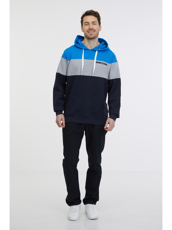 Sam 73 Modro-črna moška jopa s kapuco SAM 73 Gerado