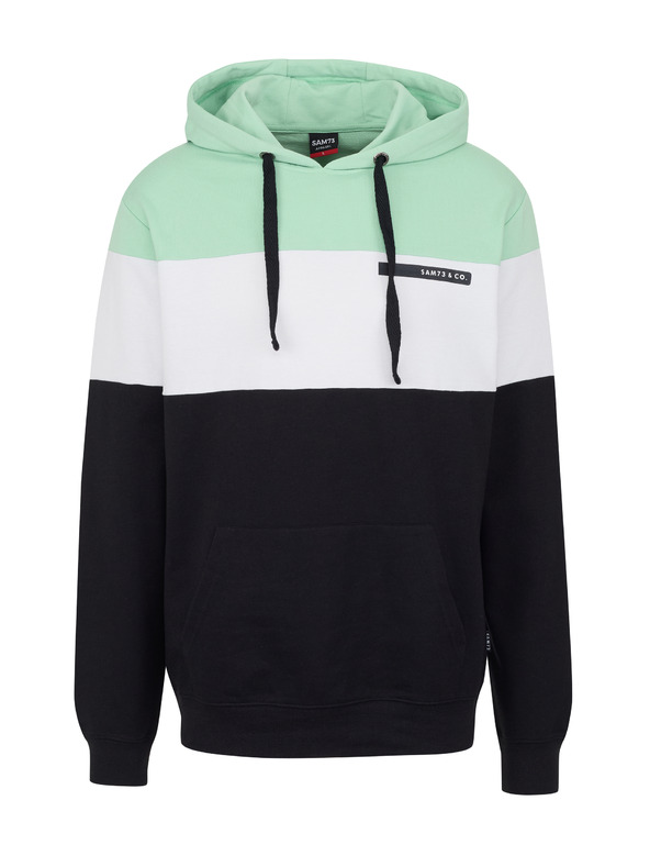 Sam 73 Zeleno-črna moška jopa s kapuco SAM 73 Gerado
