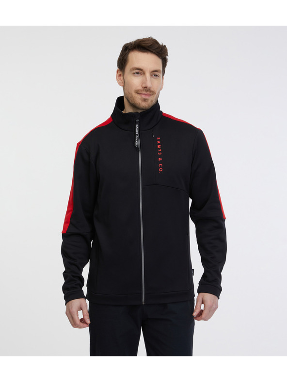 Sam 73 Črna moška jopa z zadrgo SAM 73 Lucas