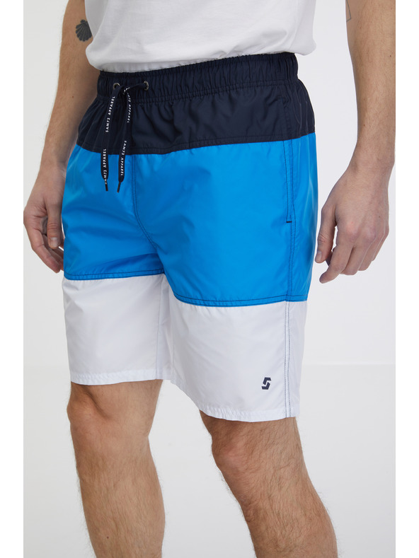 Sam 73 Bele in modre moške črtaste kopalke SAM 73 Dion