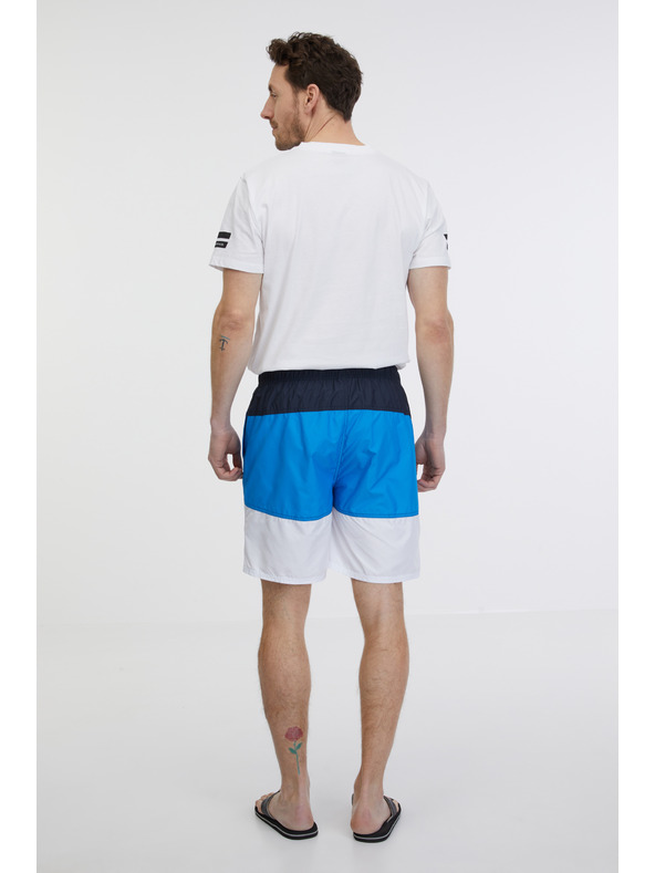 Sam 73 Bele in modre moške črtaste kopalke SAM 73 Dion