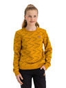Sam 73 Gorčična dekliška vzorčasta majica SAM 73