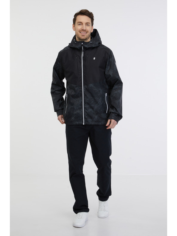 Sam 73 Črna moška lahka vzorčasta jakna SAM 73 Antonio