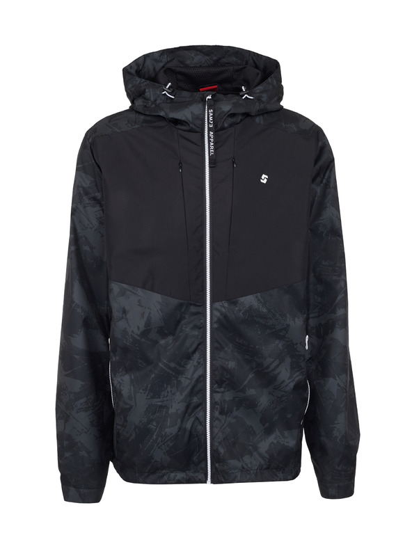 Sam 73 Črna moška lahka vzorčasta jakna SAM 73 Antonio