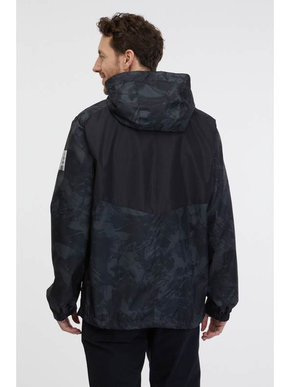 Sam 73 Črna moška lahka vzorčasta jakna SAM 73 Antonio