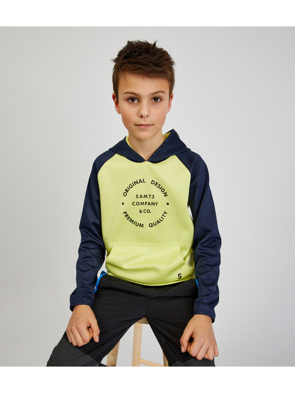 Sam 73 Modra in rumena fantovska majica s kapuco SAM73 Draco