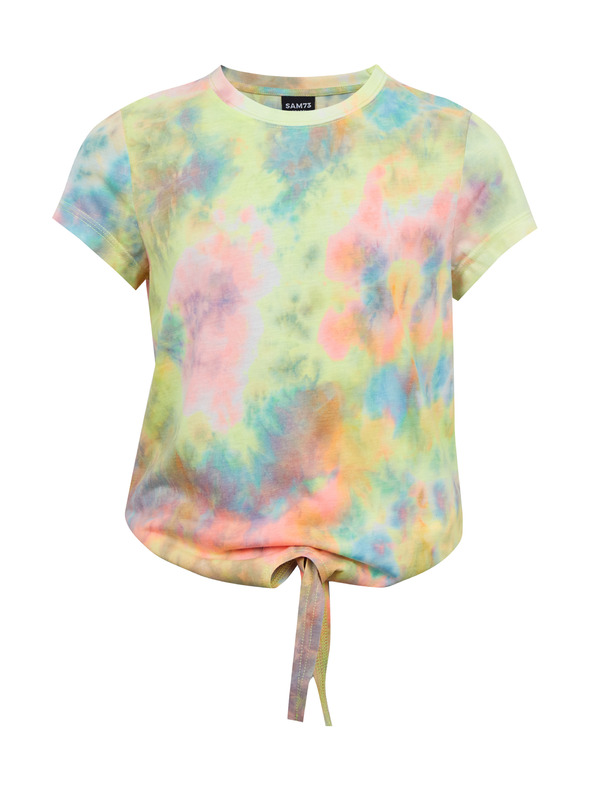 Sam 73 Turkizna in rumena dekliška majica z vzorcem SAM73 Auriga