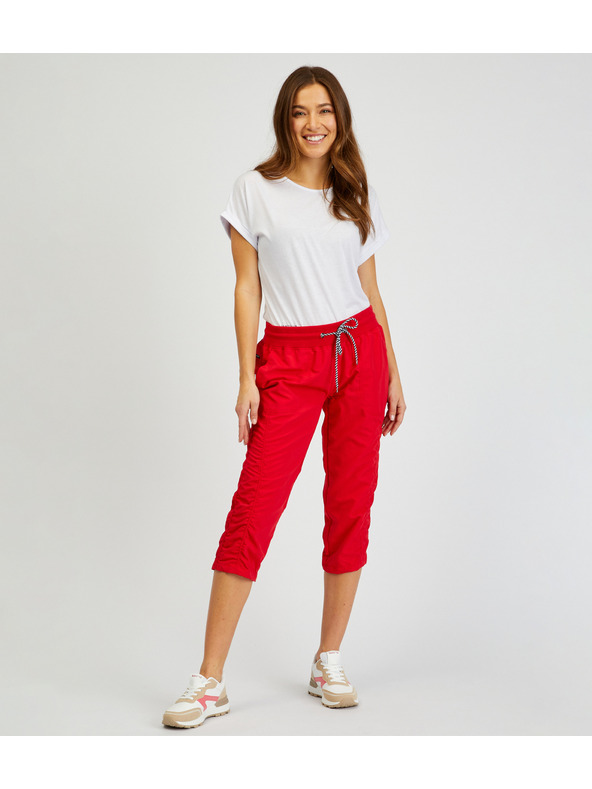 Sam 73 Rdeče ženske tričetrtinske hlače SAM 73 Lynx