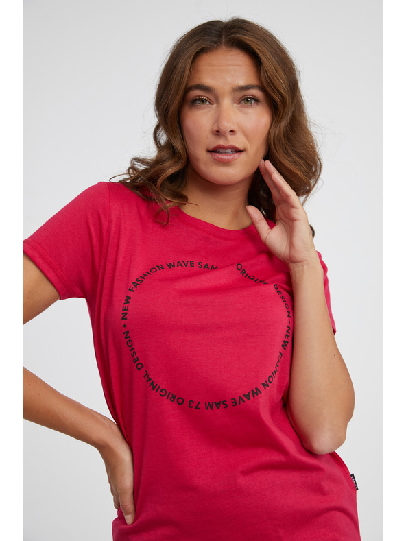 Sam 73 Temno rožnata ženska majica SAM 73 Doris