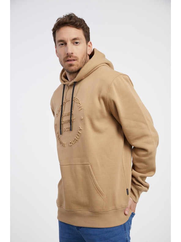 Sam 73 Svetlo rjava moška jopa s kapuco SAM 73 Albus