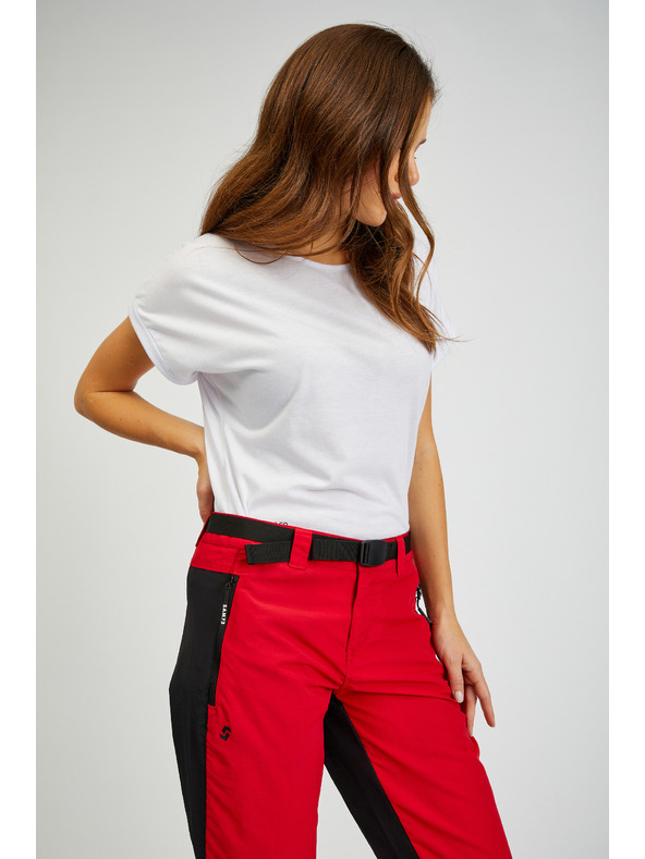 Sam 73 Črno-rdeče ženske hlače s snemljivimi nogavicami SAM73 Aries