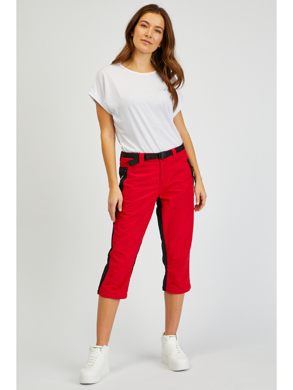 Sam 73 Črno-rdeče ženske hlače s snemljivimi nogavicami SAM73 Aries