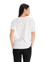 Sam 73 Bela ženska majica z vzorcem SAM 73