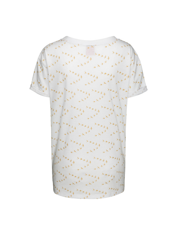 Sam 73 Bela ženska majica z vzorcem SAM 73