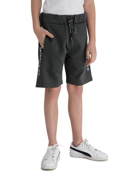 Sam 73 Temno sive fantovske kratke hlače s pasom SAM 73