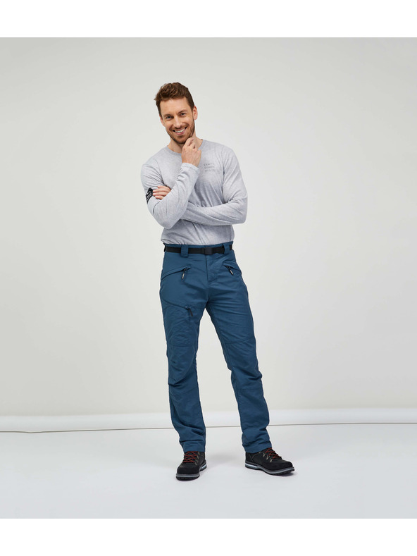 Sam 73 Modre moške smučarske hlače s pasom SAM 73 Ikanto