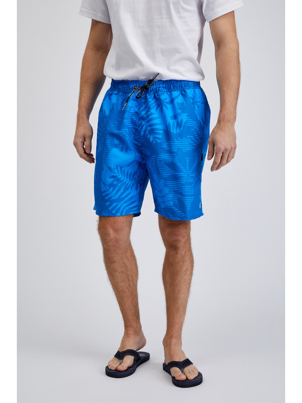 Sam 73 Modre moške vzorčaste kopalke SAM73 Leo