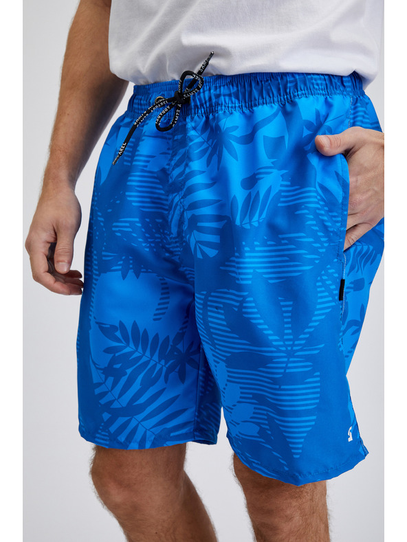 Sam 73 Modre moške vzorčaste kopalke SAM73 Leo