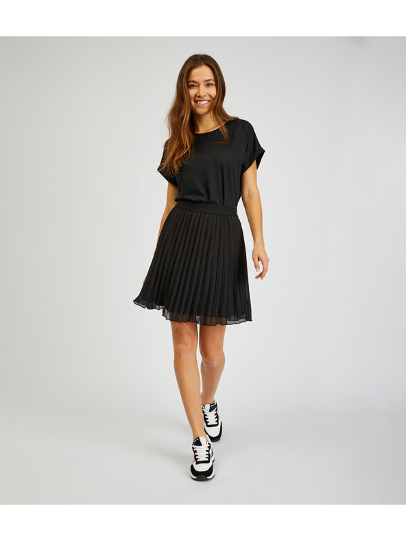 Sam 73 Črna ženska nagubana mini krila SAM73 Perseus